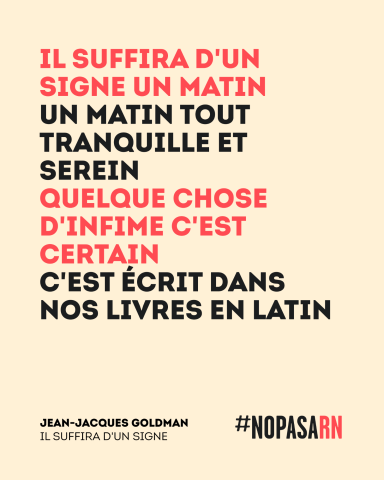 nopasarn jean jacques goldman Il suffira d un signe